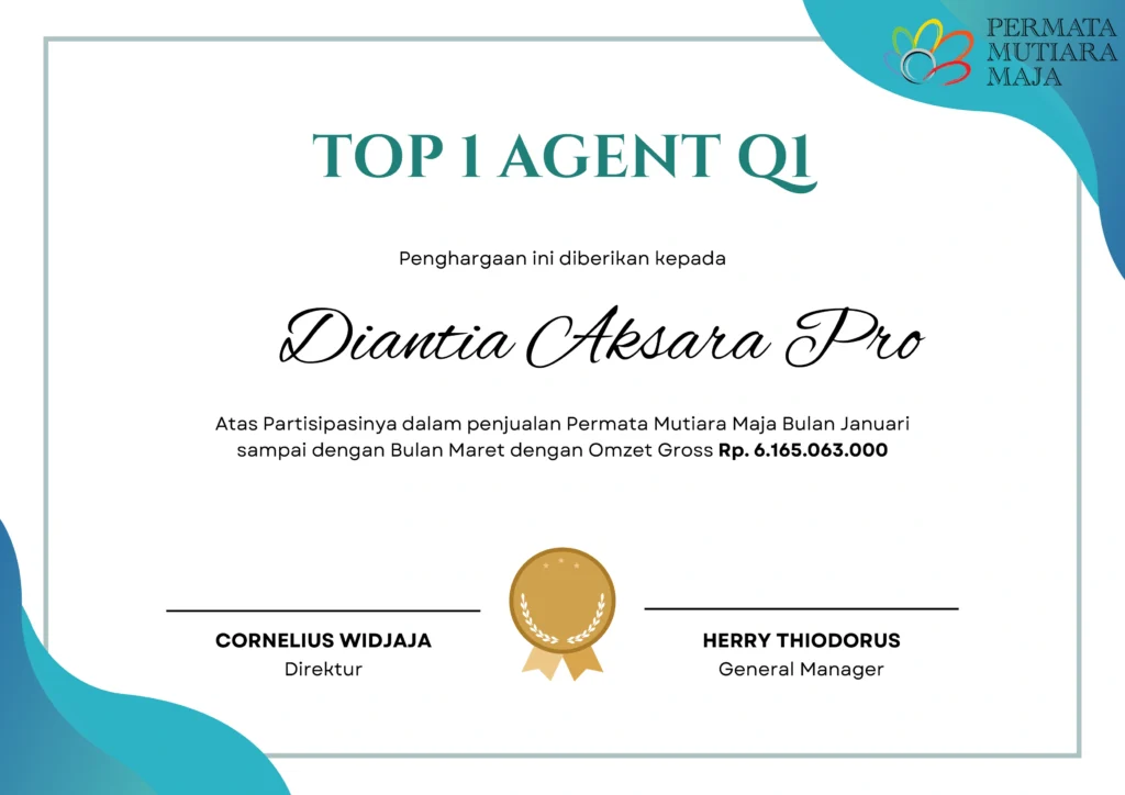 Penghargaan-Top-1-Agent-Q1
